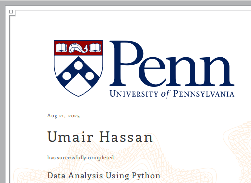 UPenn Data Analysis